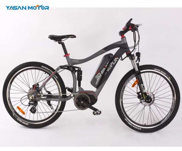 Most Popular Full Suspension Electric Bike 350W Centre Controller Mid Drive Motor Bicycle